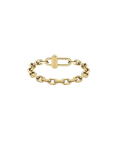 Hugo Boss Men's Ventoux Ionic Plated Thin Gold Steel Bracelet