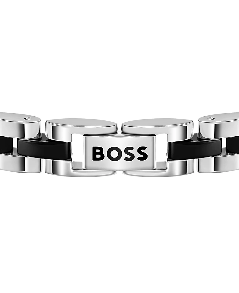 Hugo Boss Men's Archer Stainless Steel Ionic Plated Black Steel Bracelet