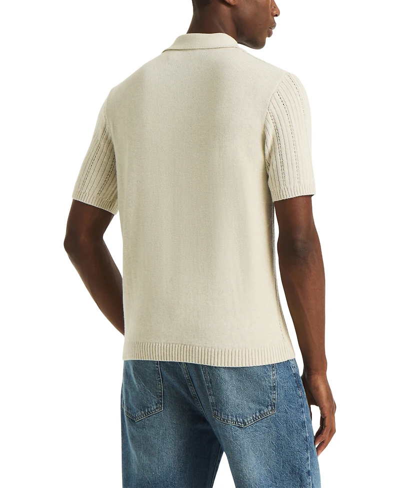 Nautica Men's Textured Short-Sleeve Polo Shirt