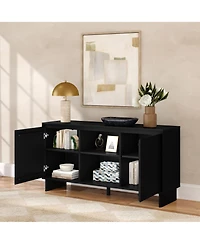Plank+Beam Modern Tv Stand/Sideboard, 2 Door with Middle Shelf