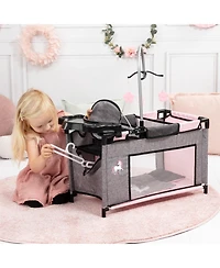 Bayer Design Multi Bed Fairy 18" Doll Bed with Integrated Highchair, Ages 3+