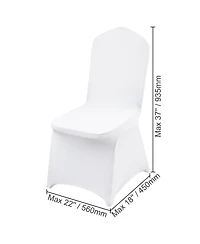 Sugift 150 Pieces Stretch Spandex Folding Chair Covers Removable Washable Protective Slipcovers
