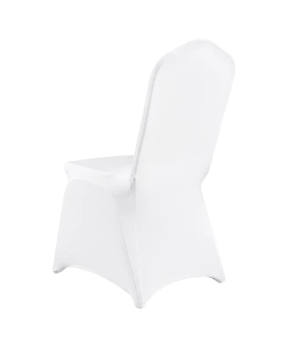 Sugift 150 Pieces Stretch Spandex Folding Chair Covers Removable Washable Protective Slipcovers