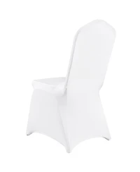 Sugift 150 Pieces Stretch Spandex Folding Chair Covers Removable Washable Protective Slipcovers