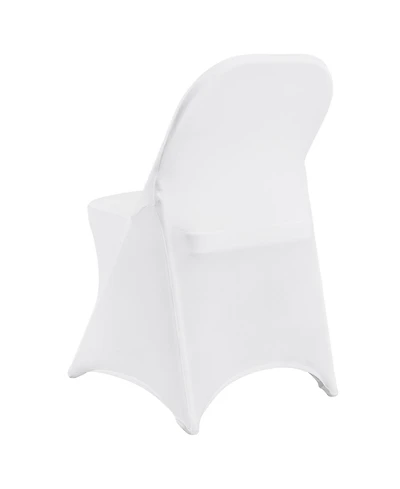 Sugift 50Pieces Stretch Spandex Folding Chair Covers Removable Washable Protective Slipcovers Universal Fit