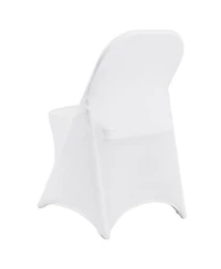 Sugift 50Pieces Stretch Spandex Folding Chair Covers Removable Washable Protective Slipcovers Universal Fit