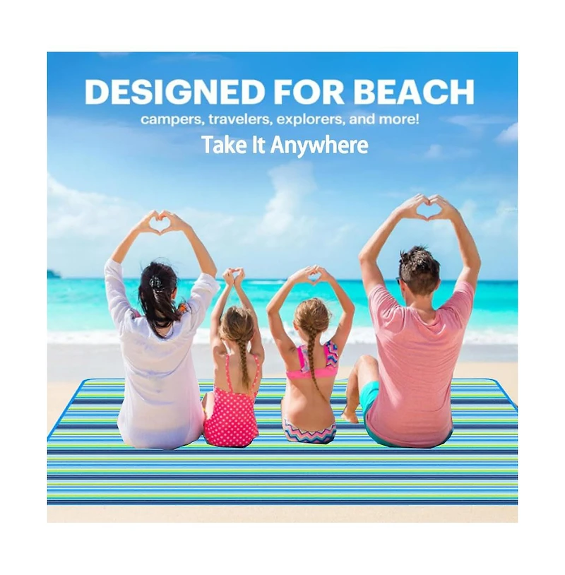 Piscifun Waterproof Foldable Portable Outdoor Picnic Beach Blanket For Travel Camping