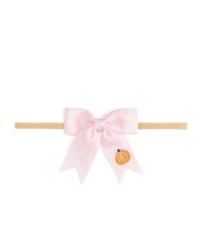 Sweet Wink Baby Girls Pumpkin Embroidered Bow Baby Headband