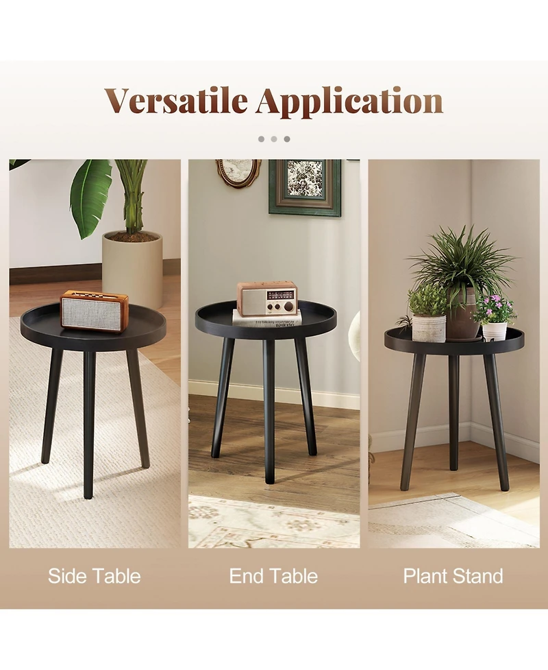 Costway Round Side Table Sofa Coffee End Accent Nightstand Home Furniture.