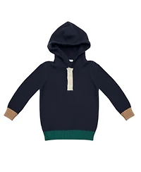 Hope & Henry Little and Big Boy's (S-xl) Organic Henley Sweater Hoodie