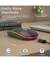 Lofree Rechargeable Wireless Quiet-Click Mouse Compatible with Pc/Mac