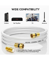 Lofree RG6 75 Ohm F-Type Coaxial Cable