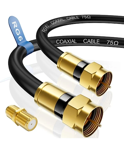 Lofree RG6 75 Ohm Coaxial Cable with F-Type Connector