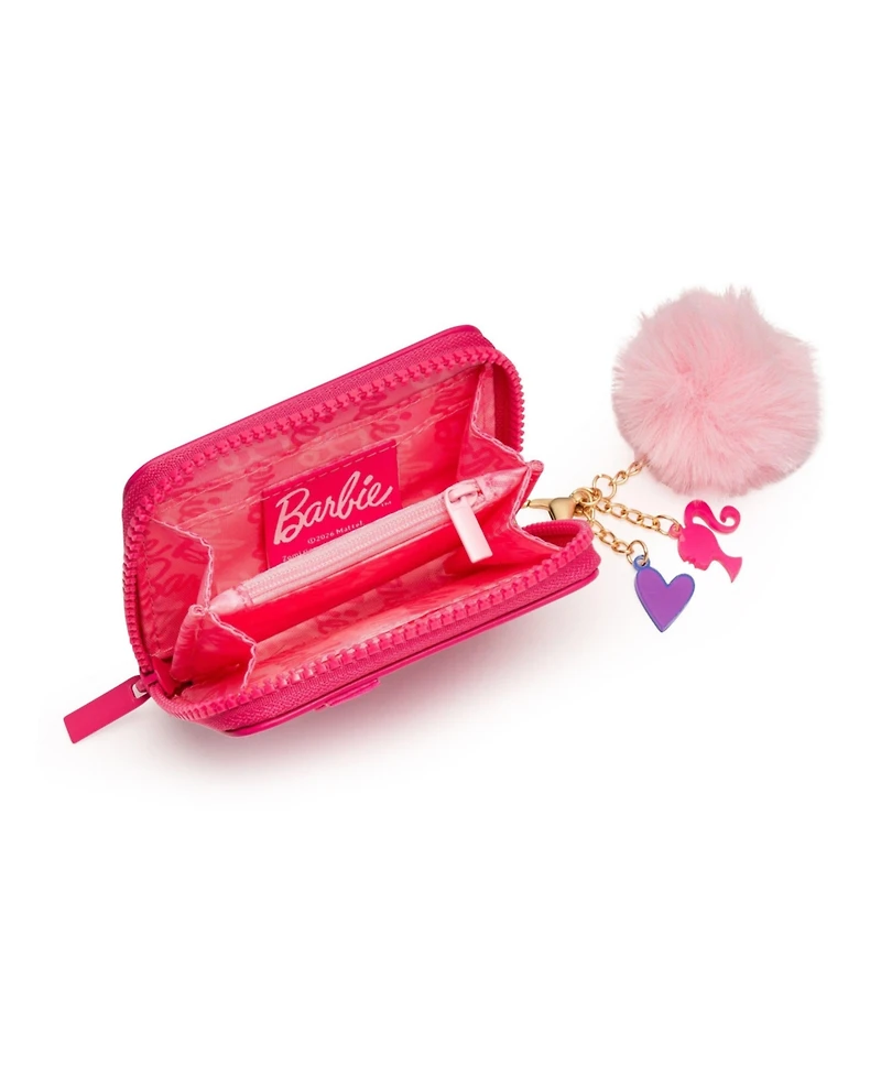 Barbie Script Kids Zip Wallet with Pom Charm