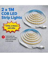 Lofree Usb Cob Led Flexible String Light, Set of 2