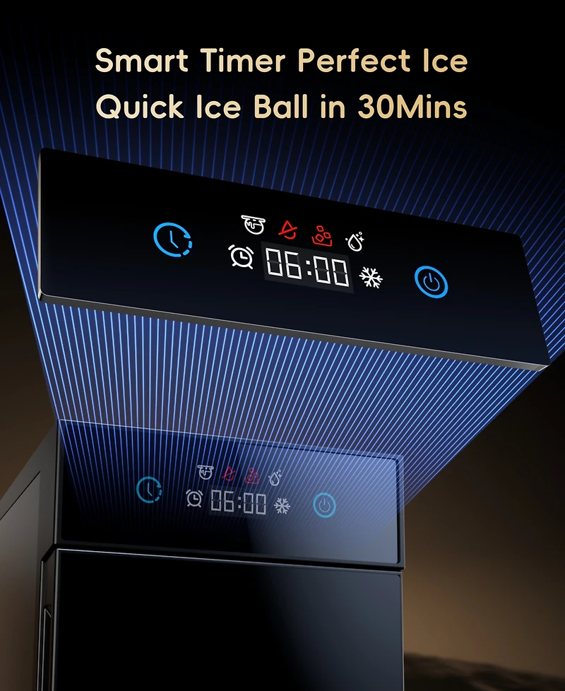 Ecozy Chillio 2.1" Clear Ice Ball Maker, 48 Spheres/Day