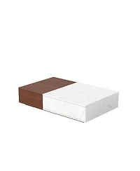 Flynama Modern Walnut Coffee Table with Storage Mdf Living Room Center Table