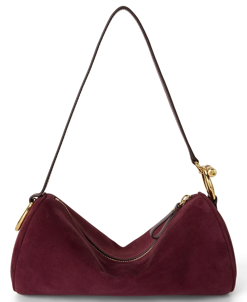 Lauren Ralph Lauren Suede Small Blaike Barrel Handbag