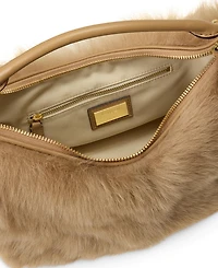 Lauren Ralph Lauren Shearling Small Blaike Shoulder Bag