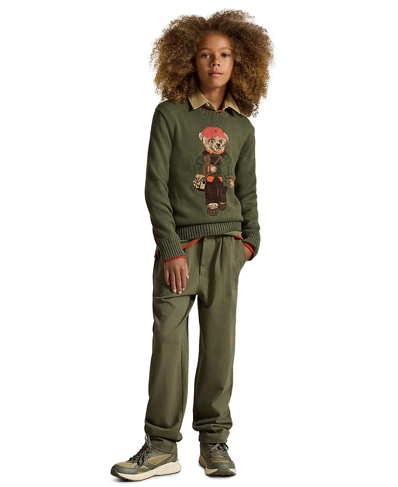 Polo Ralph Lauren Boys' 8-20 Bear Embroidered Sweater