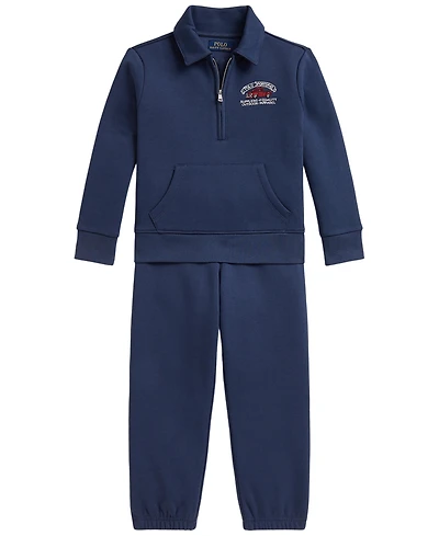 Polo Ralph Lauren Boys' 2T-7 Sportsman Fleece Sweatshirt and Pants, 2-Piece Set