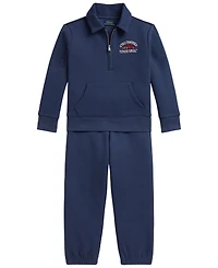 Polo Ralph Lauren Boys' 2T-7 Sportsman Fleece Sweatshirt and Pants, 2-Piece Set