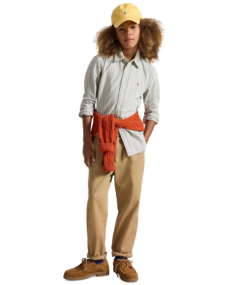 Polo Ralph Lauren Boys' 8-20 Striped Cotton Oxford Shirt