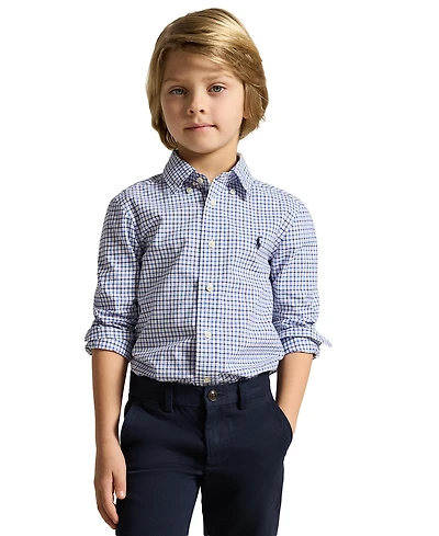 Polo Ralph Lauren Toddler and Little Boys Plaid Cotton Shirt