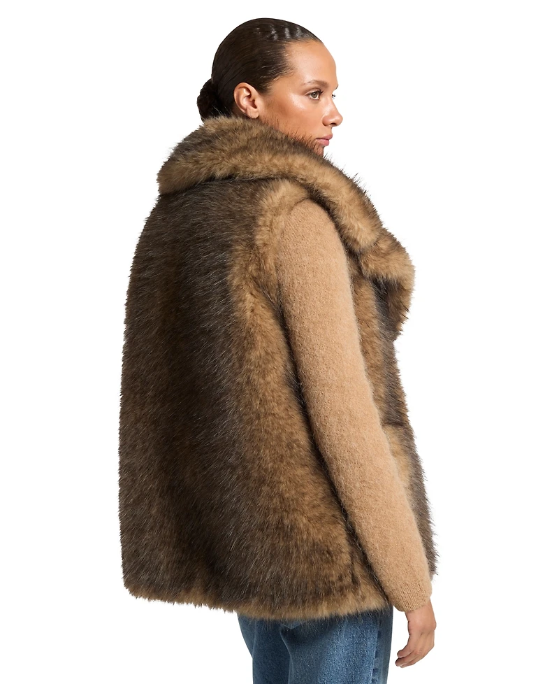 Michael Kors Women's Faux-Fur Long Vest