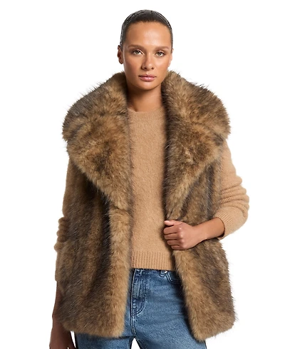 Michael Kors Women's Faux-Fur Long Vest
