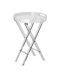 Slickblue Acrylic Folding End Table with Clear Side Table Design