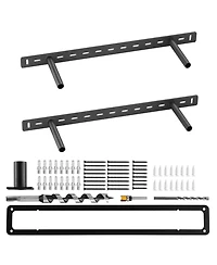 Sugift 2 Pieces Heavy Duty Hidden Floating Shelf Brackets 150 lbs 22x6.2x1.5 in Wall Mount Support