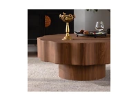 Flynama 31.5 Inch Scalloped Edge Coffee Table
