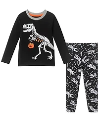 Andy & Evan Toddler Boys' 2T-4T Skeleton Dino Print Pajamas, 2-Piece Set