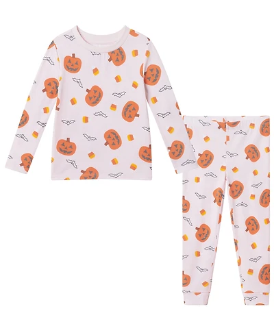 Andy & Evan Toddler Girls' 2T-4T Pumpkin Print Pajama, 2-Piece Set