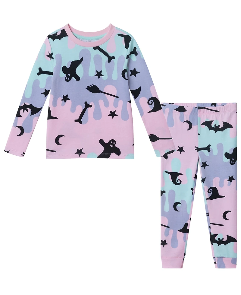 Andy & Evan Toddler Girls' 2T-4T Pumpkin Print Pajama, 2-Piece Set