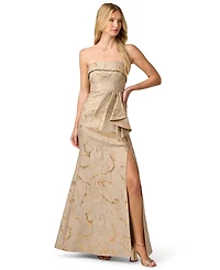 Adrianna Papell Women's Strapless Mermaid Metallic Dress