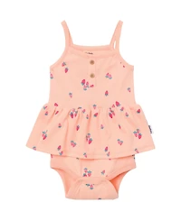 Gerber Baby Girls 4-Pack Sleeveless Bodysuits, Berries, 6-9 Months