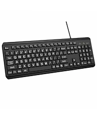 Lofree Wired Quiet Oversized Lettering Full-Size Keyboard for Pc and Mac