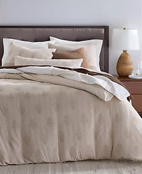 Oake Woven Floral Block 3-Piece Comforter Set, Full/Queen, Macy's Exclusive