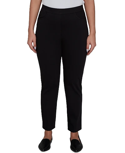 Alfred Dunner Petite Travel Advisory Pull-On Cropped & Ankle Pants