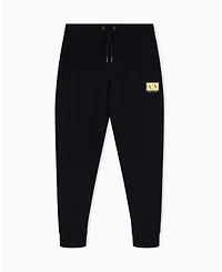 A|X Armani Exchange Men's Black And Gold Box Jogger