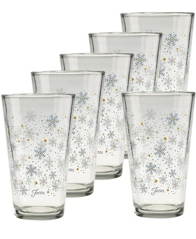 Fiesta Snowflakes Tapered Cooler Glasses, Set of 6, Exclusively at Macy's