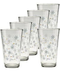 Fiesta Snowflakes Tapered Cooler Glasses, Set of 6, Exclusively at Macy's