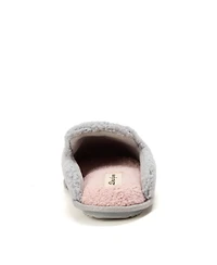 Dearfoams Women's Pink Bow Teddy Scuff Slipper
