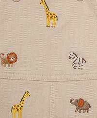 Little Me Baby Boys' Crewneck T-Shirt and Safari Overall, 2-Piece Set