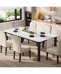 78.7" Industrial Dining Table for 8-10