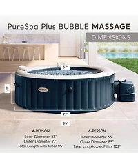 Intex PureSpa Plus Portable Inflatable Jet Spa and Medium PureSpa Benches (2 Pack)