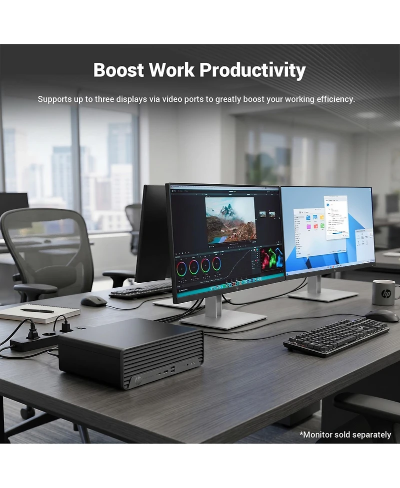 Hp ProDesk 400 Business Sff Desktop, Intel Core i5-14500, Intel Uhd Graphics, 32GB DDR5, 1TB Ssd, Wi-Fi 5, Windows 11 Pro, Black