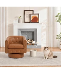 Swivel Barrel Accent Chair
